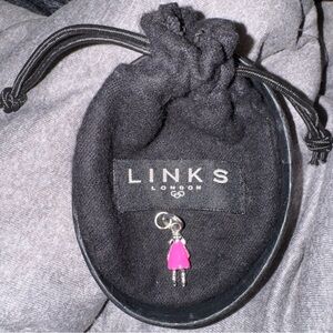 Links of London Sterling Charm of Girl in Pink 
Dress